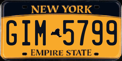 NY license plate GIM5799