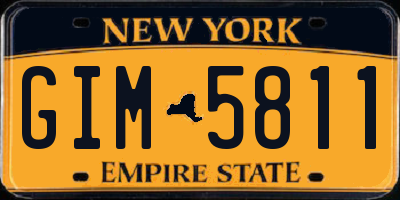 NY license plate GIM5811