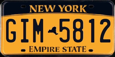 NY license plate GIM5812