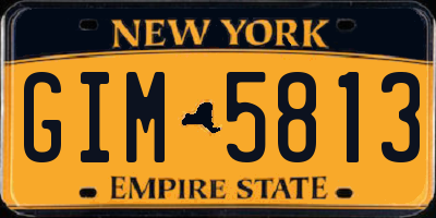 NY license plate GIM5813