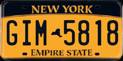 NY license plate GIM5818