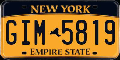 NY license plate GIM5819