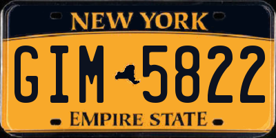 NY license plate GIM5822