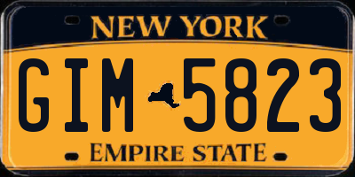 NY license plate GIM5823