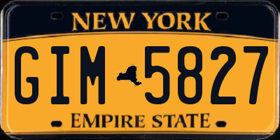 NY license plate GIM5827
