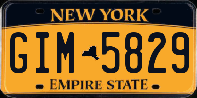 NY license plate GIM5829
