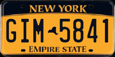 NY license plate GIM5841