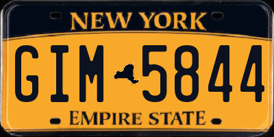 NY license plate GIM5844