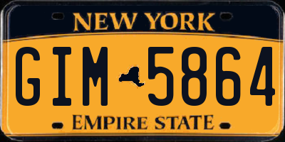 NY license plate GIM5864