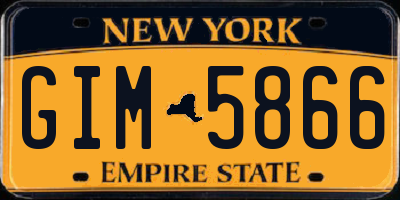 NY license plate GIM5866