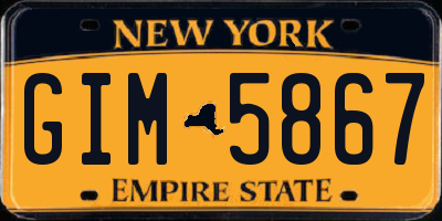 NY license plate GIM5867