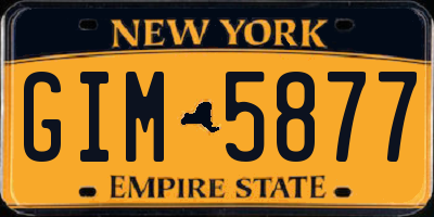 NY license plate GIM5877