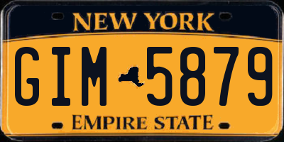 NY license plate GIM5879