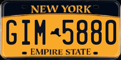NY license plate GIM5880