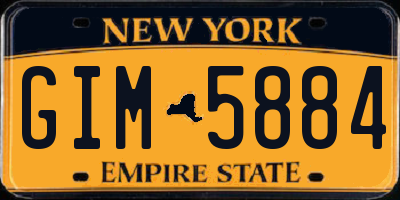 NY license plate GIM5884