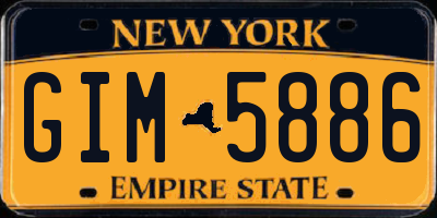 NY license plate GIM5886