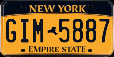 NY license plate GIM5887