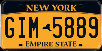 NY license plate GIM5889