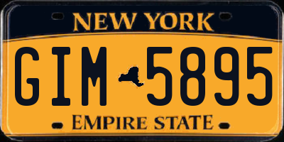NY license plate GIM5895