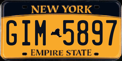 NY license plate GIM5897