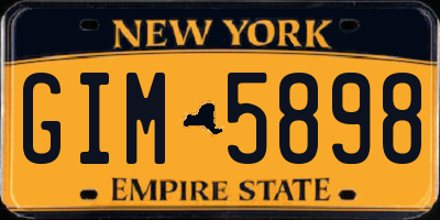 NY license plate GIM5898