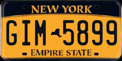 NY license plate GIM5899