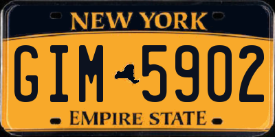 NY license plate GIM5902