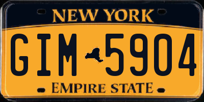 NY license plate GIM5904
