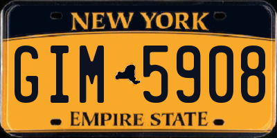 NY license plate GIM5908