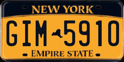 NY license plate GIM5910