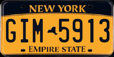 NY license plate GIM5913