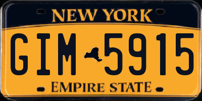 NY license plate GIM5915