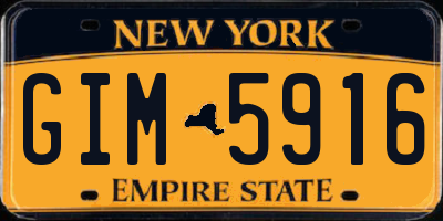 NY license plate GIM5916