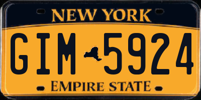 NY license plate GIM5924