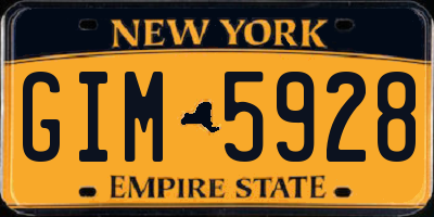 NY license plate GIM5928
