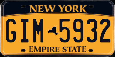 NY license plate GIM5932