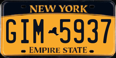 NY license plate GIM5937