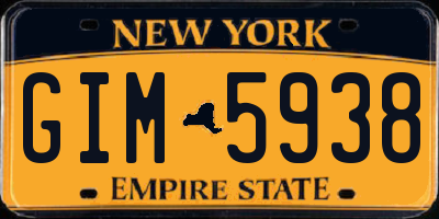 NY license plate GIM5938
