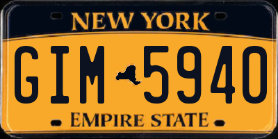 NY license plate GIM5940
