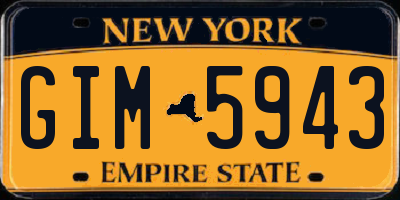 NY license plate GIM5943