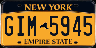 NY license plate GIM5945