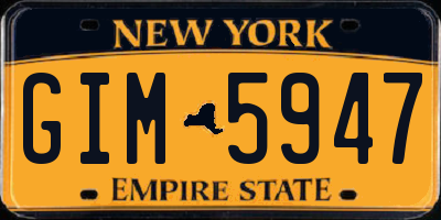 NY license plate GIM5947
