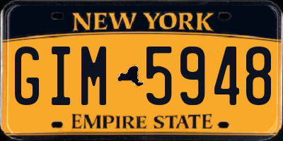 NY license plate GIM5948