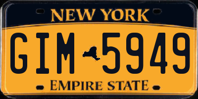 NY license plate GIM5949