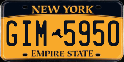 NY license plate GIM5950
