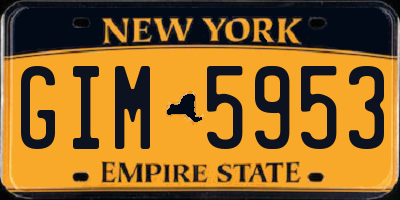 NY license plate GIM5953