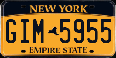 NY license plate GIM5955