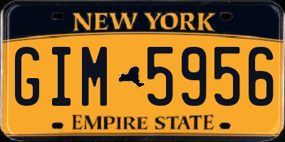 NY license plate GIM5956