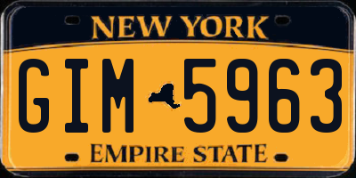 NY license plate GIM5963