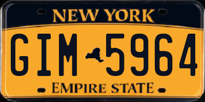 NY license plate GIM5964
